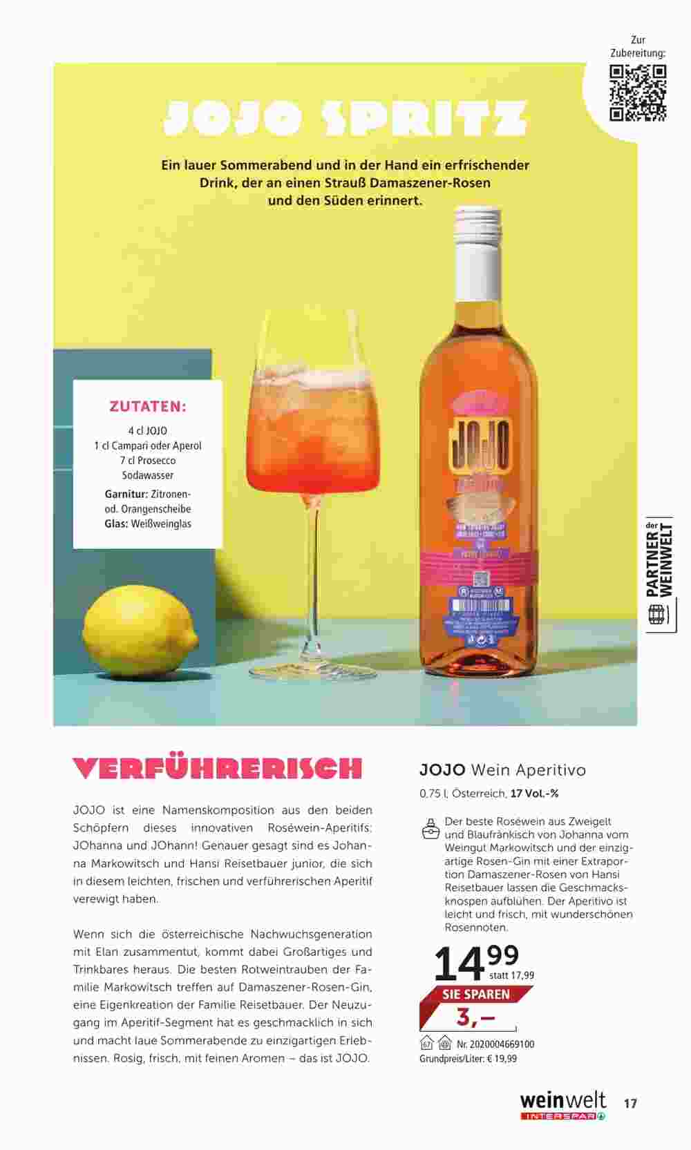 Weinwelt Interspar Flugblatt (ab 18.07.2024) - Angebote und Prospekt - Seite 17