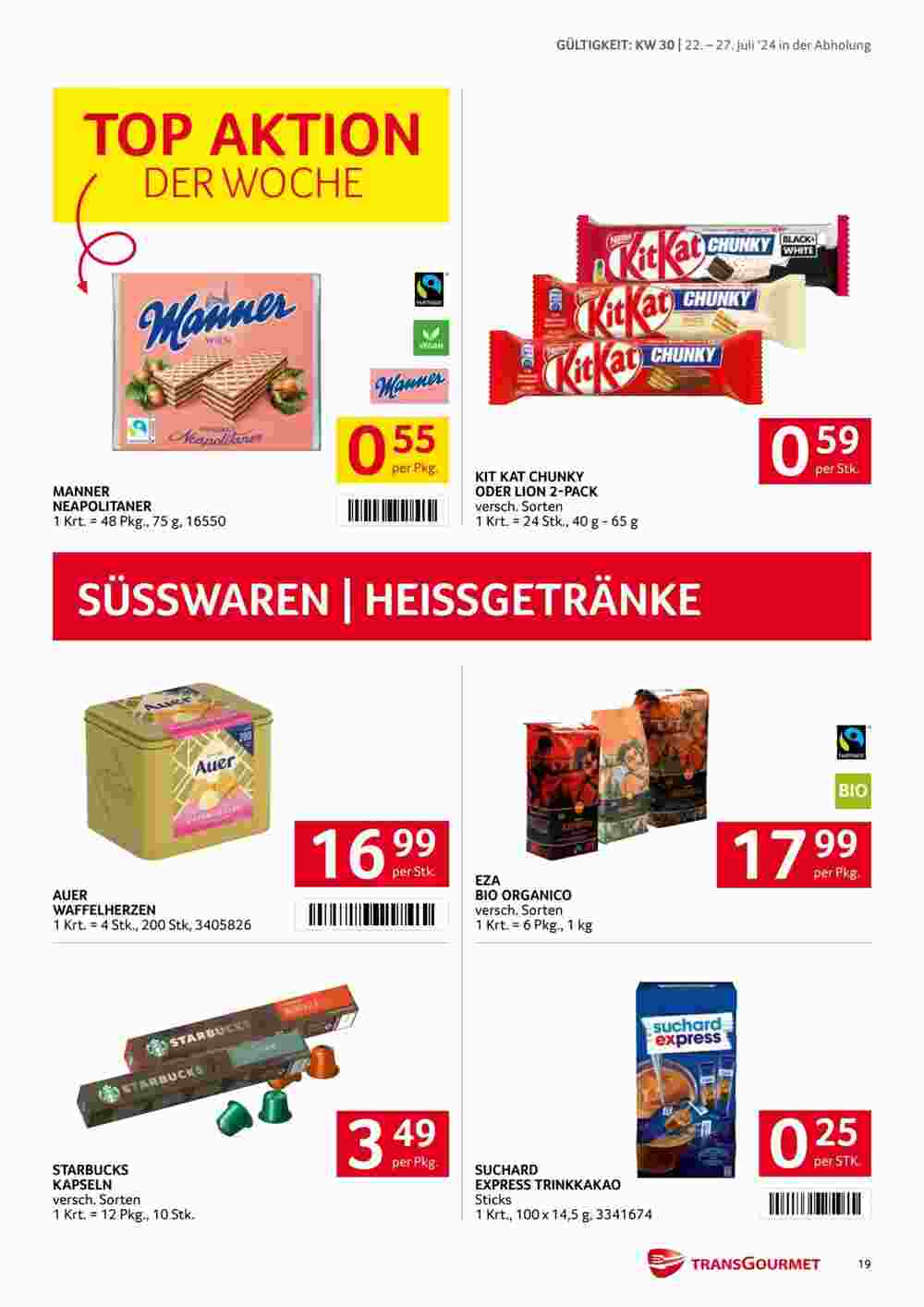 Transgourmet Flugblatt (ab 21.07.2024) - Angebote und Prospekt - Seite 19