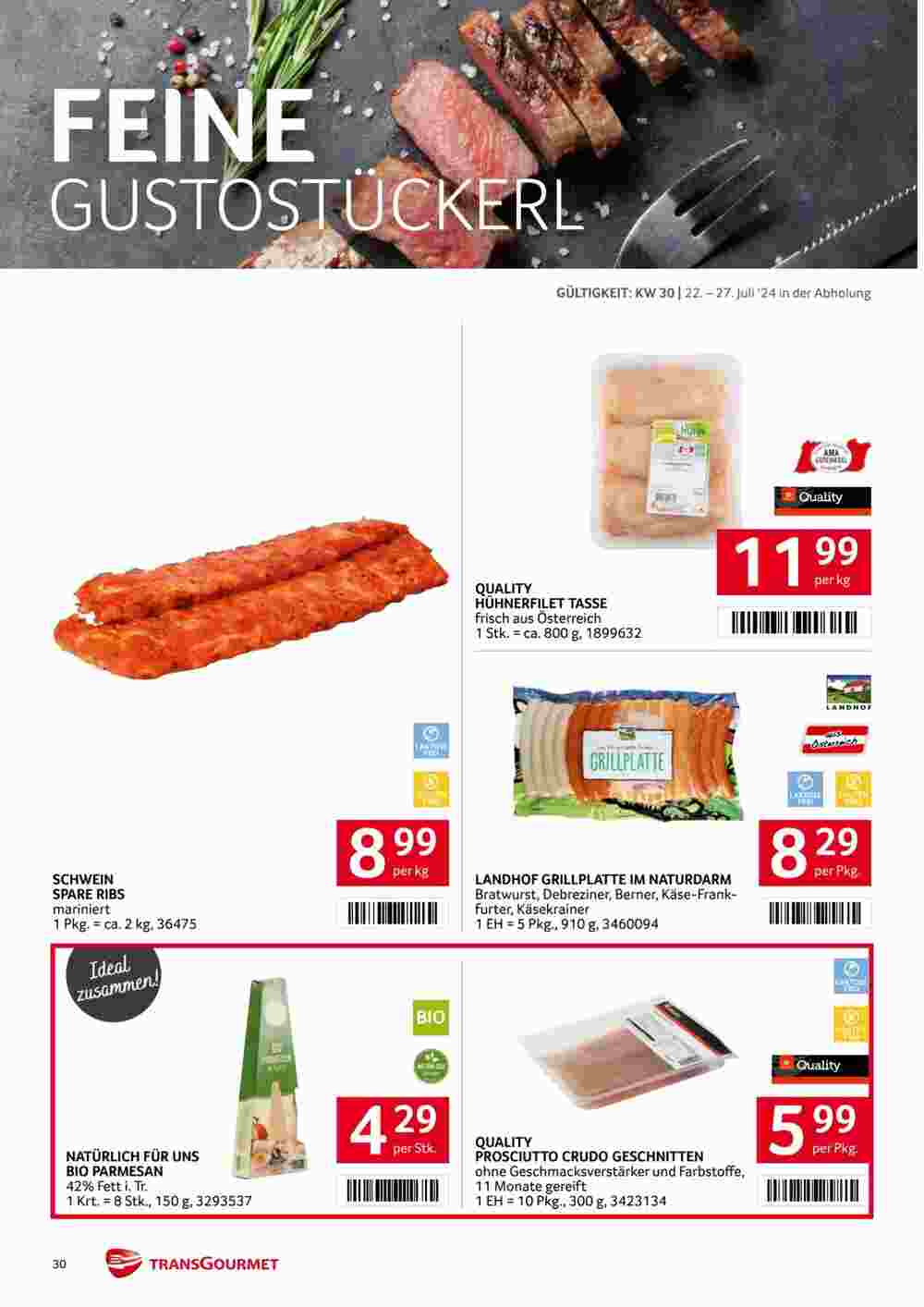 Transgourmet Flugblatt (ab 21.07.2024) - Angebote und Prospekt - Seite 30