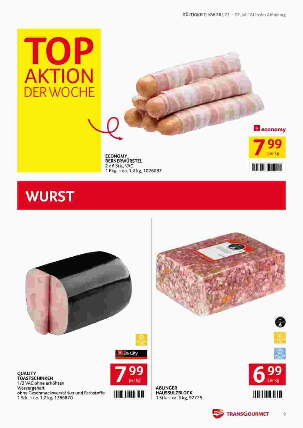 Transgourmet Flugblatt (ab 21.07.2024) - Angebote und Prospekt - Seite 9