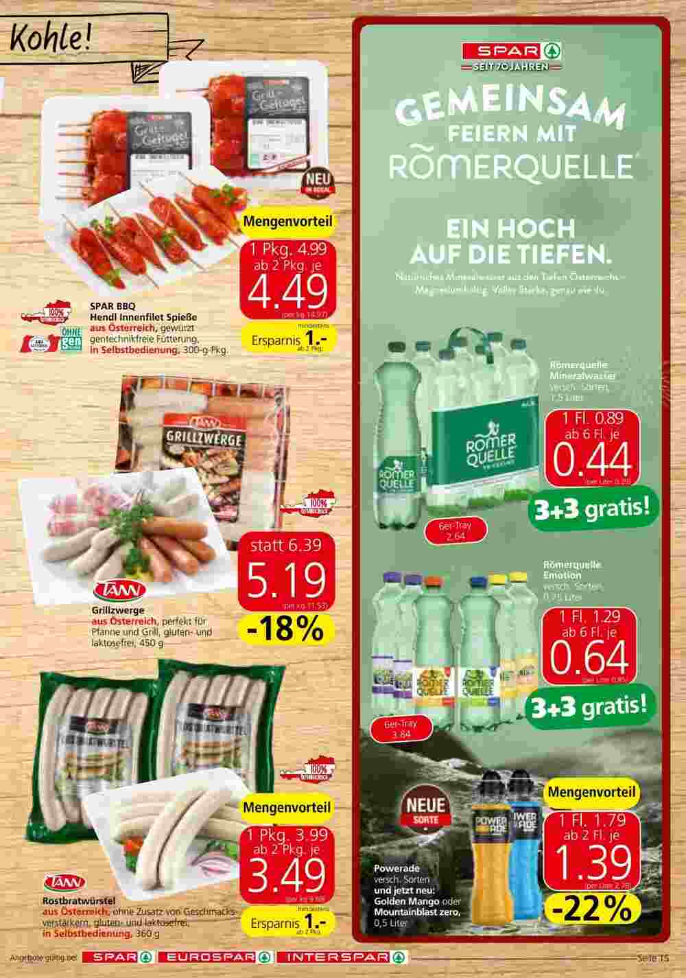 Spar Flugblatt (ab 24.07.2024) - Angebote und Prospekt - Seite 15