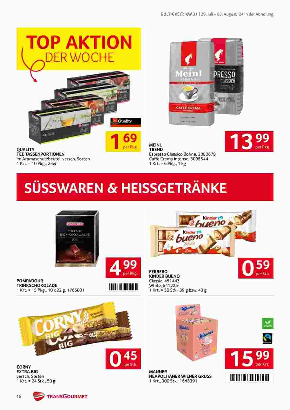 Transgourmet Flugblatt (ab 28.07.2024) - Angebote und Prospekt - Seite 16