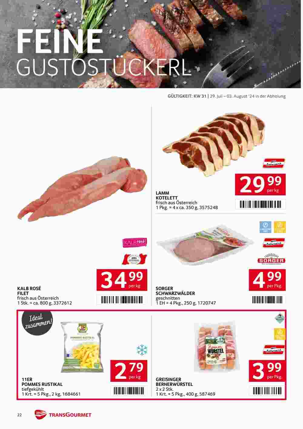 Transgourmet Flugblatt (ab 28.07.2024) - Angebote und Prospekt - Seite 22