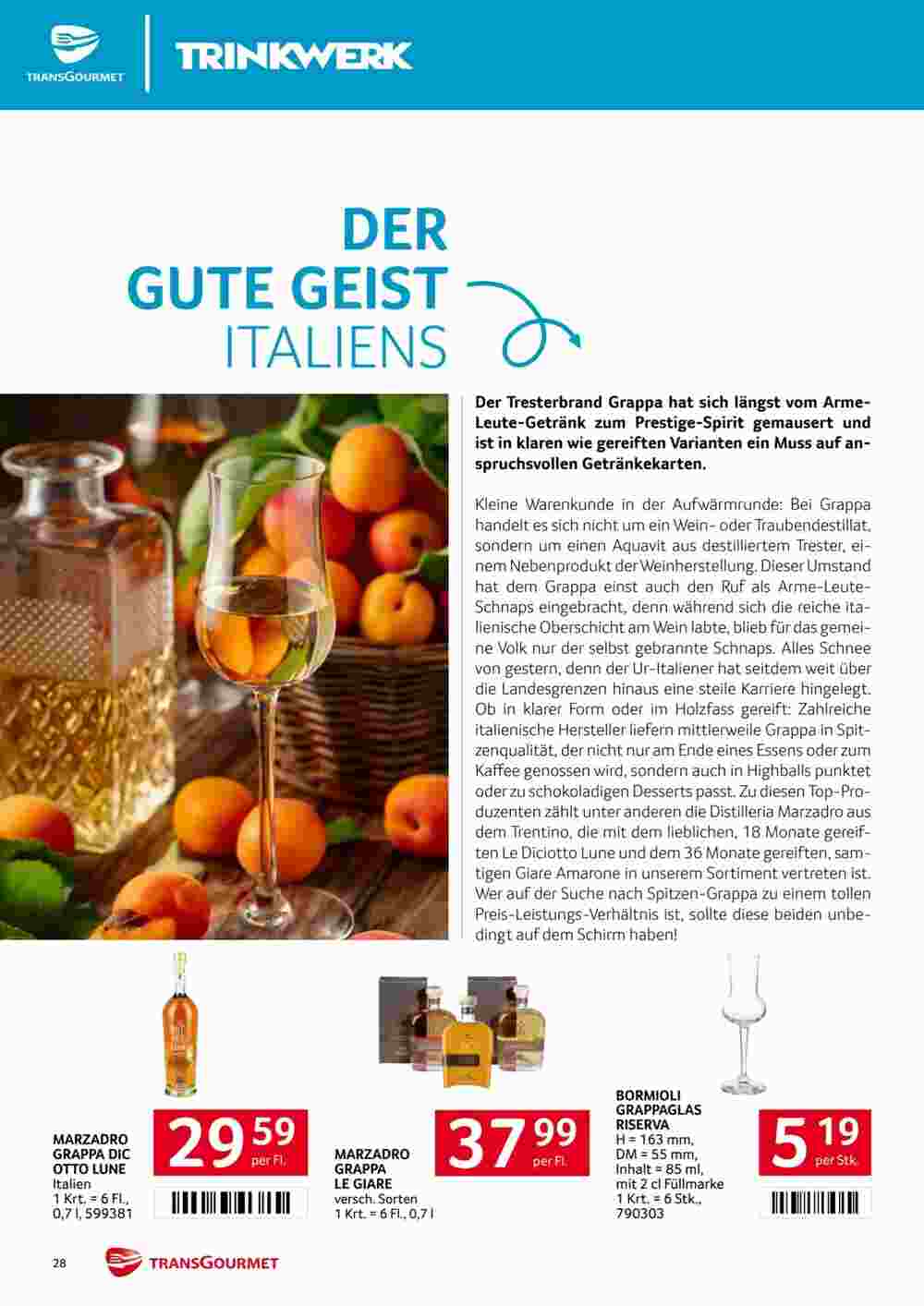 Transgourmet Flugblatt (ab 28.07.2024) - Angebote und Prospekt - Seite 28