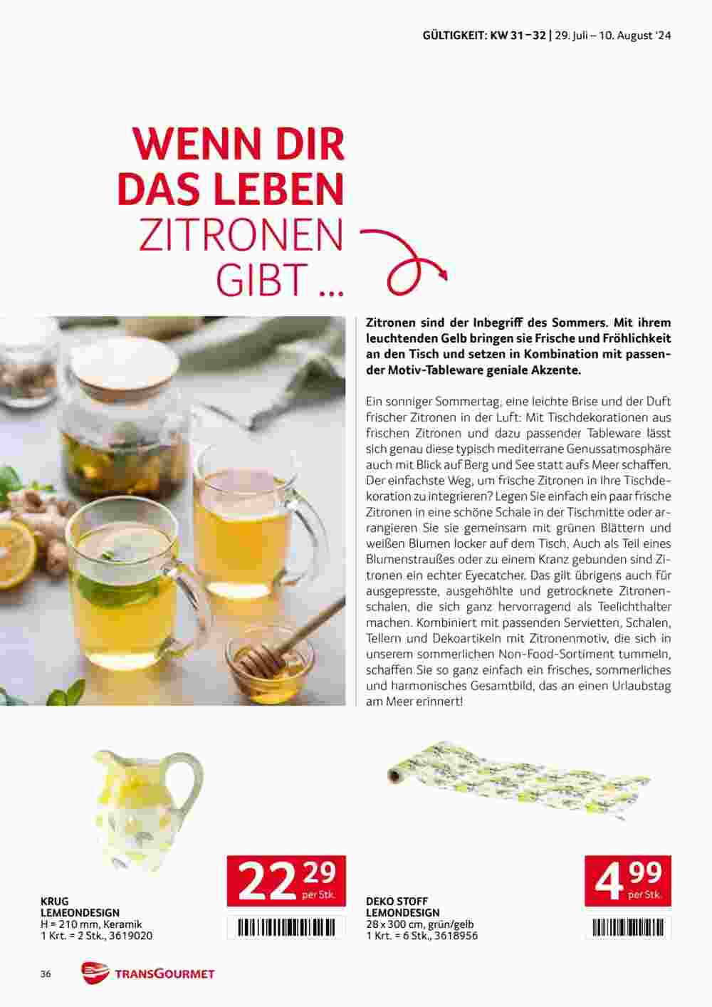 Transgourmet Flugblatt (ab 28.07.2024) - Angebote und Prospekt - Seite 36