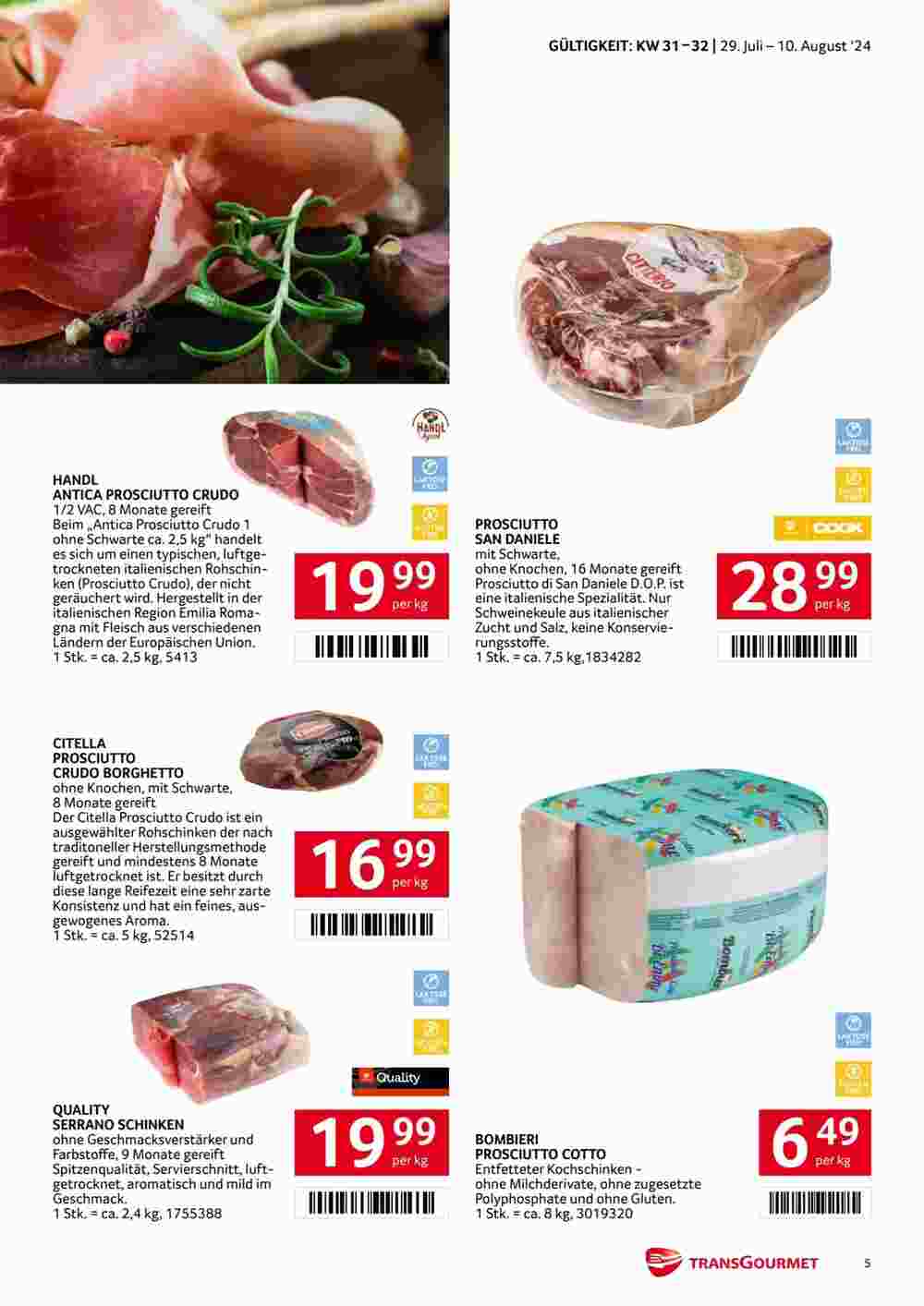 Transgourmet Flugblatt (ab 28.07.2024) - Angebote und Prospekt - Seite 5