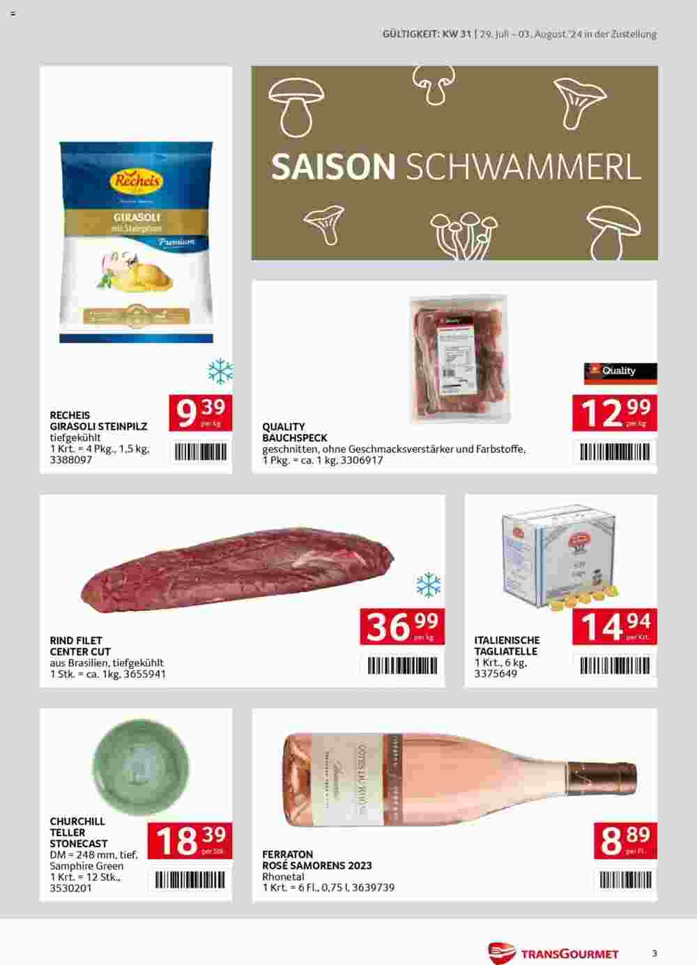 Transgourmet Flugblatt (ab 29.07.2024) - Angebote und Prospekt - Seite 3