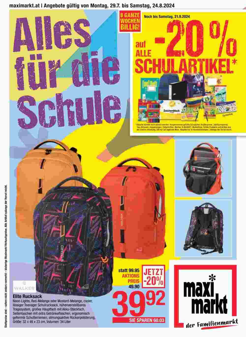 Maximarkt Flugblatt (ab 29.07.2024) - Angebote und Prospekt - Seite 1