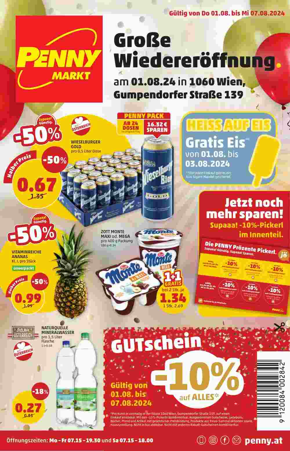 PENNY Flugblatt (ab 01.08.2024) - Angebote und Prospekt - Seite 1