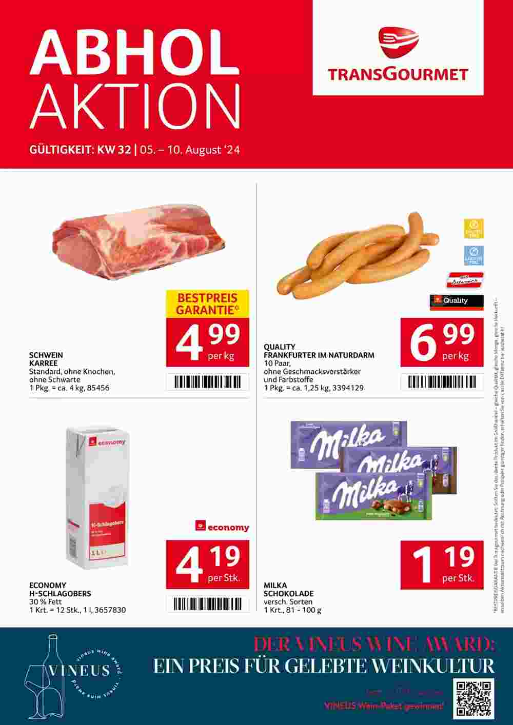 Transgourmet Flugblatt (ab 05.08.2024) - Angebote und Prospekt - Seite 1