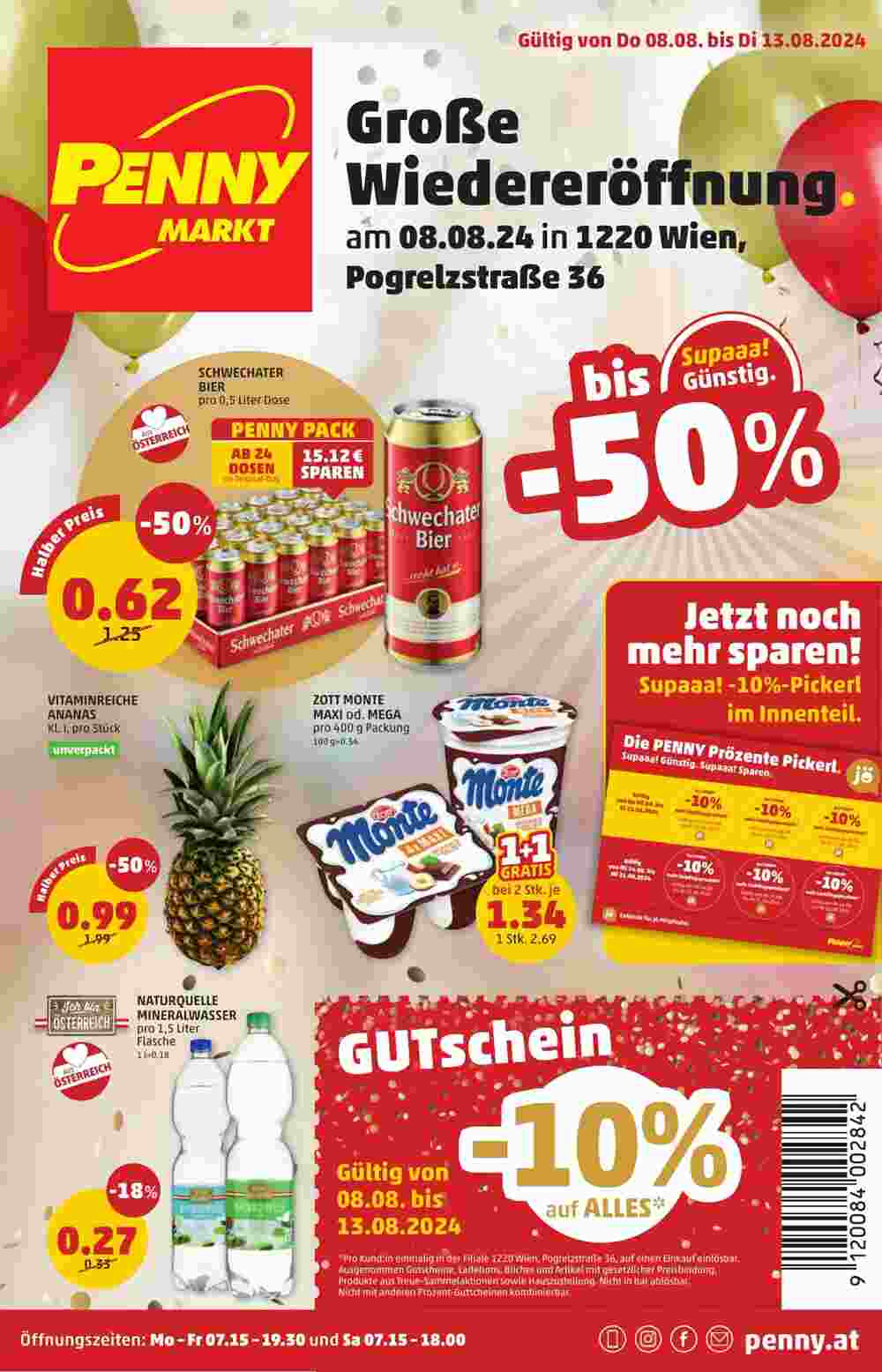 PENNY Flugblatt (ab 08.08.2024) - Angebote und Prospekt - Seite 1