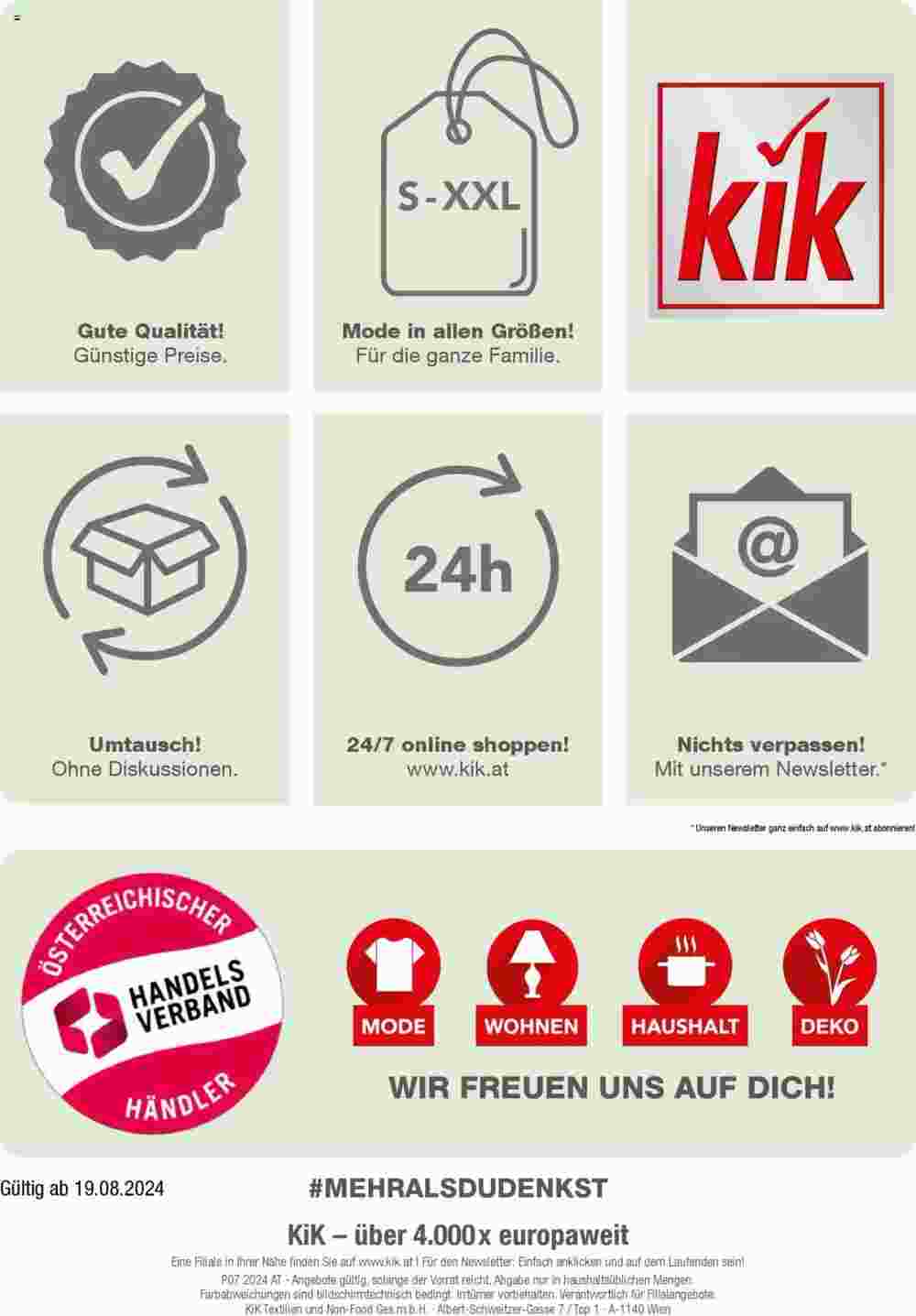 KiK Flugblatt (ab 19.08.2024) - Angebote und Prospekt - Seite 21