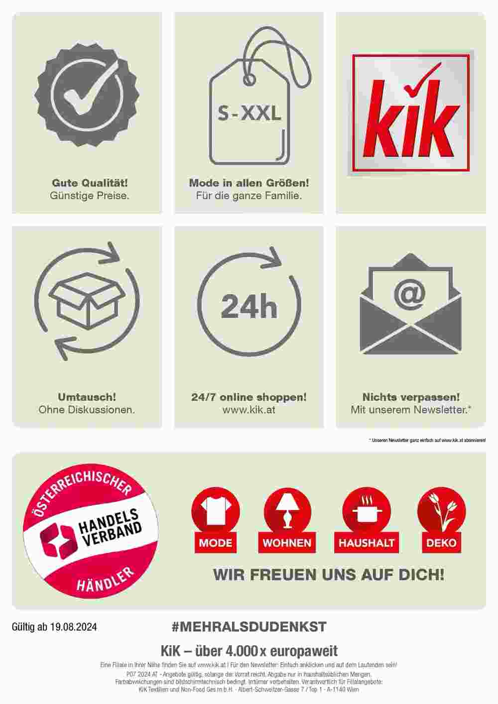 KiK Flugblatt (ab 19.08.2024) - Angebote und Prospekt - Seite 21