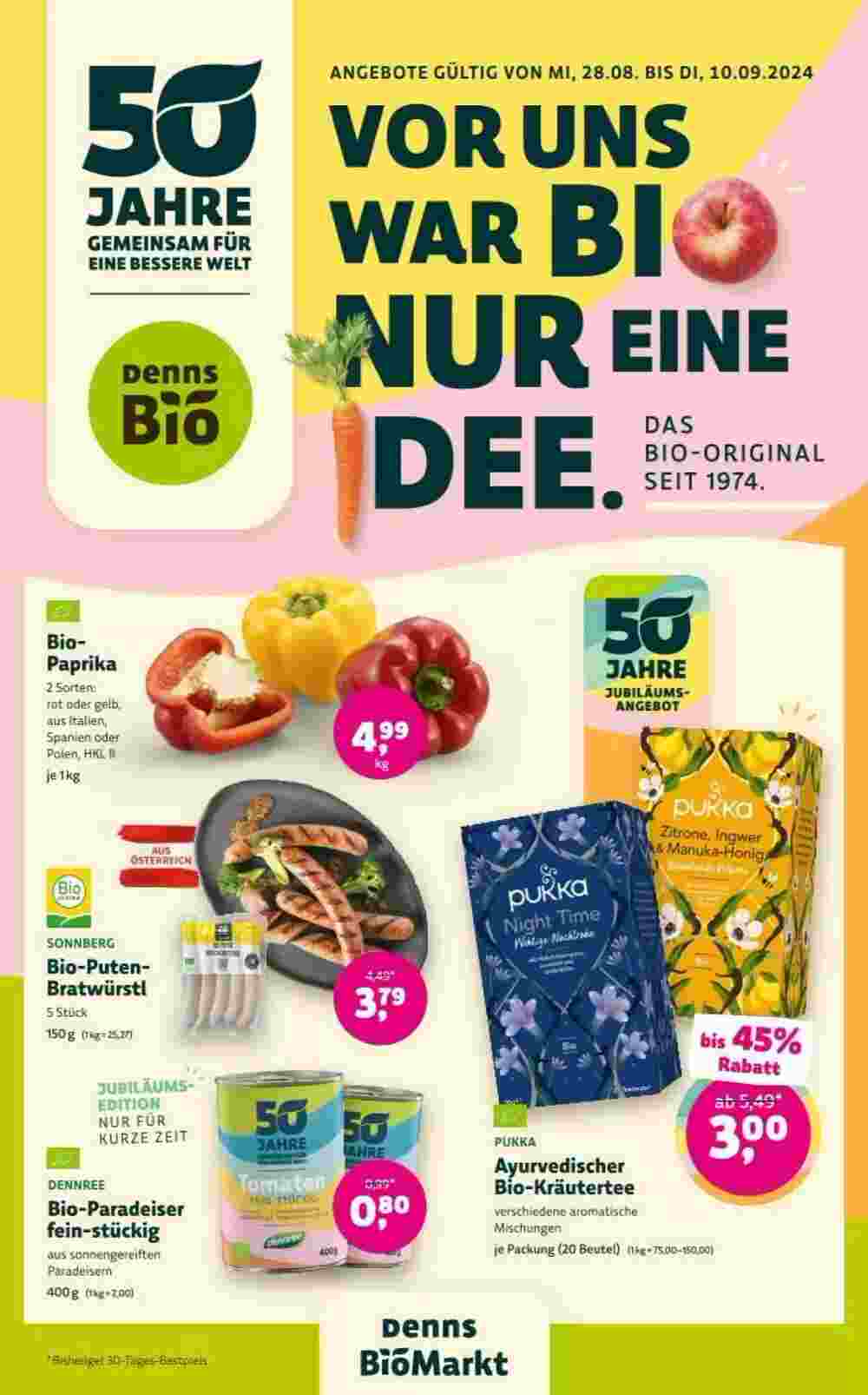 Denn's Biomarkt Flugblatt (ab 28.08.2024) - Angebote und Prospekt - Seite 1