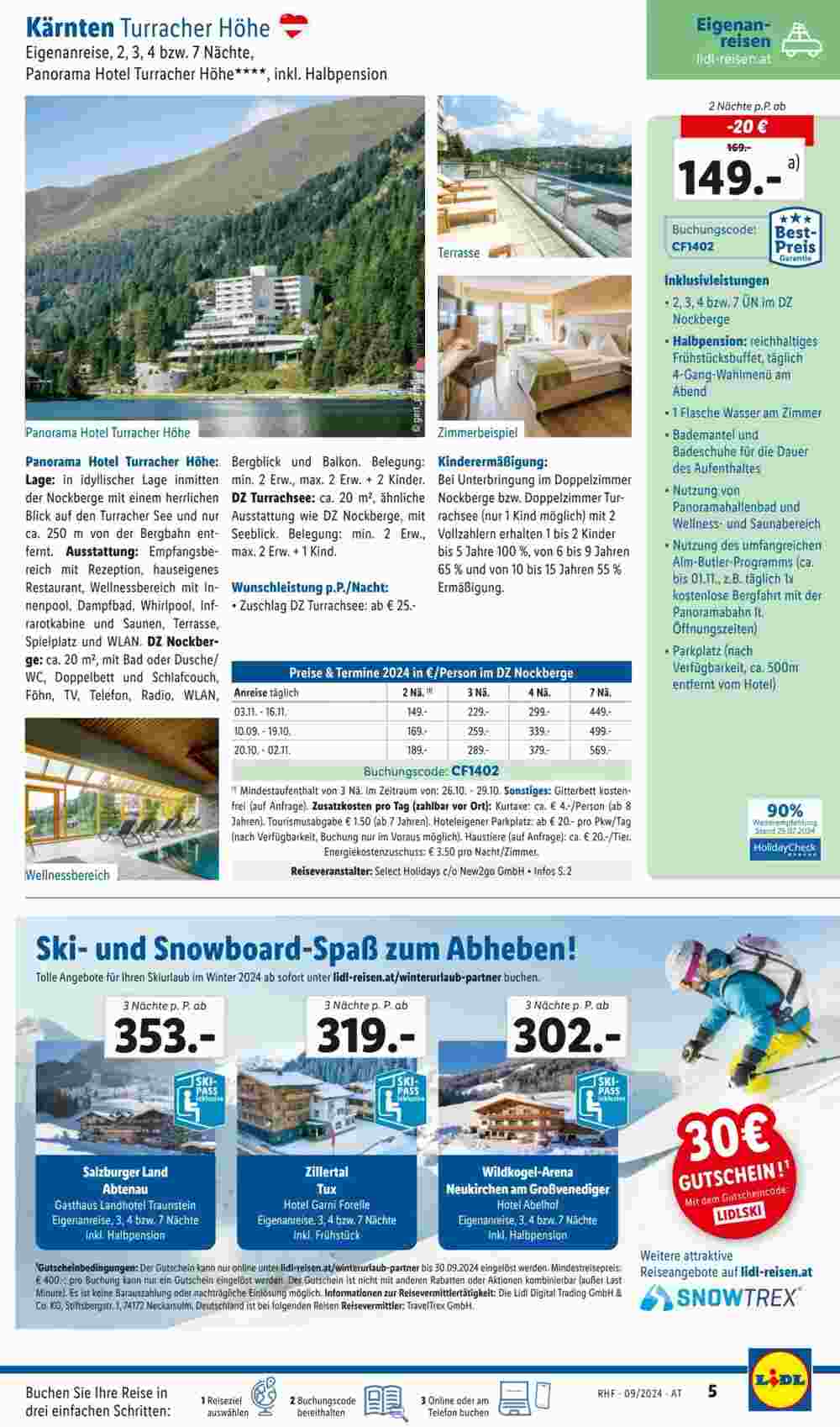 Lidl Reisen Flugblatt (ab 31.08.2024) - Angebote und Prospekt - Seite 5