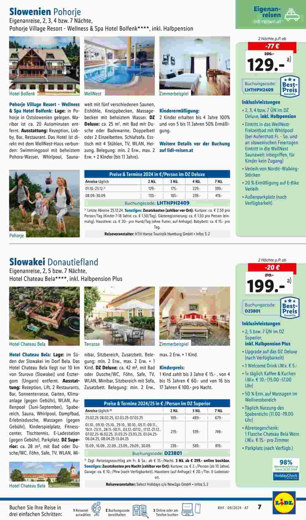 Lidl Reisen Flugblatt (ab 31.08.2024) - Angebote und Prospekt - Seite 7