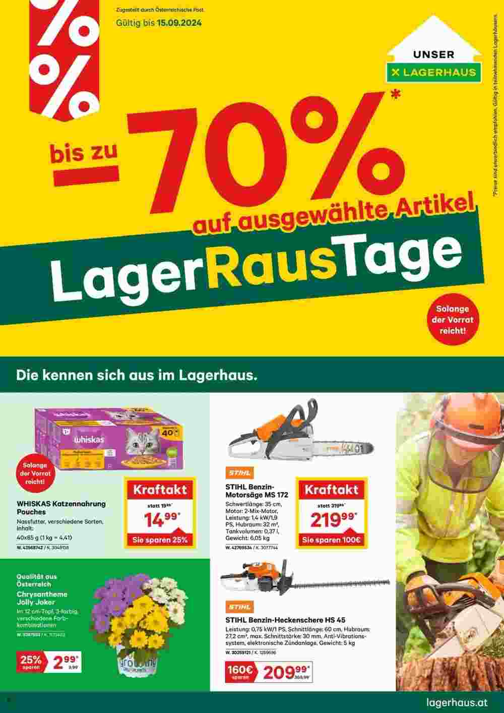 Lagerhaus Graz Land Flugblatt (ab 03.09.2024) - Angebote und Prospekt - Seite 1