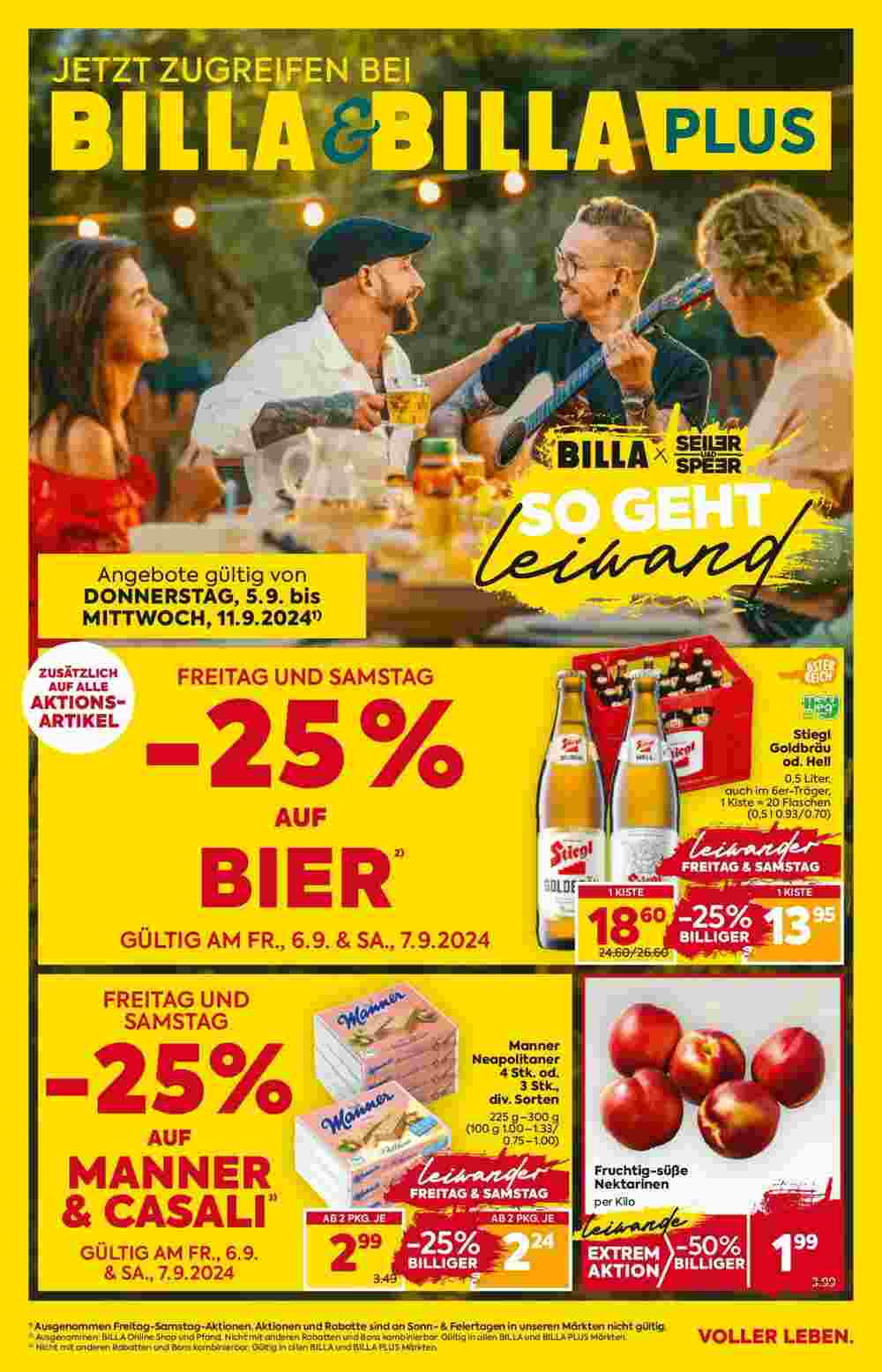 Billa Flugblatt (ab 04.09.2024) - Angebote und Prospekt - Seite 1