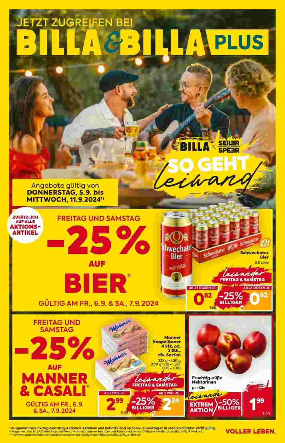 Billa Flugblatt (ab 05.09.2024) - Angebote und Prospekt - Seite 1