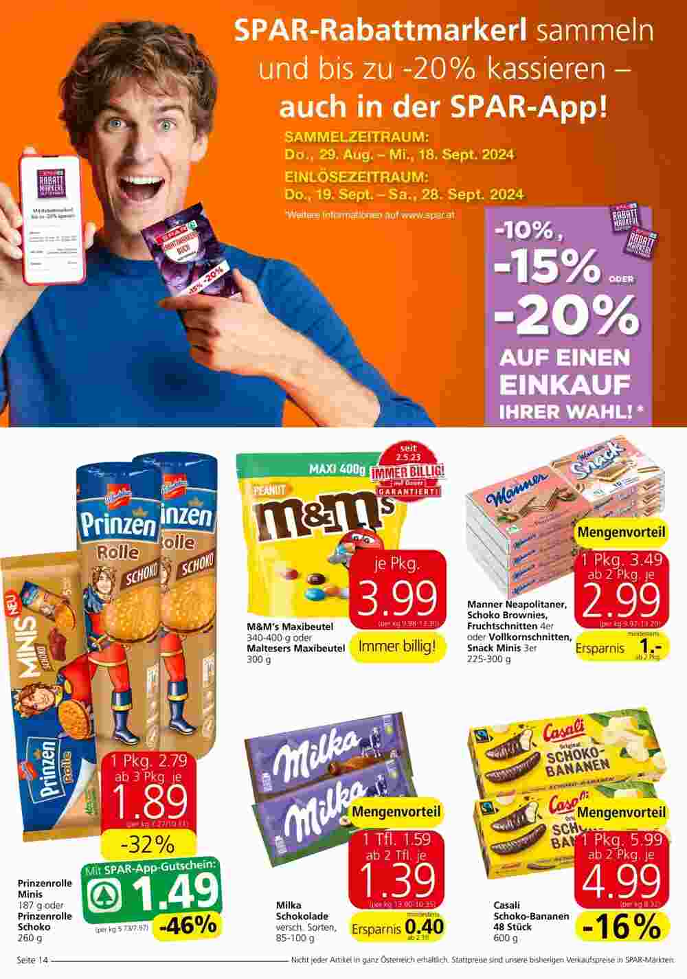 Spar Flugblatt (ab 05.09.2024) - Angebote und Prospekt - Seite 14