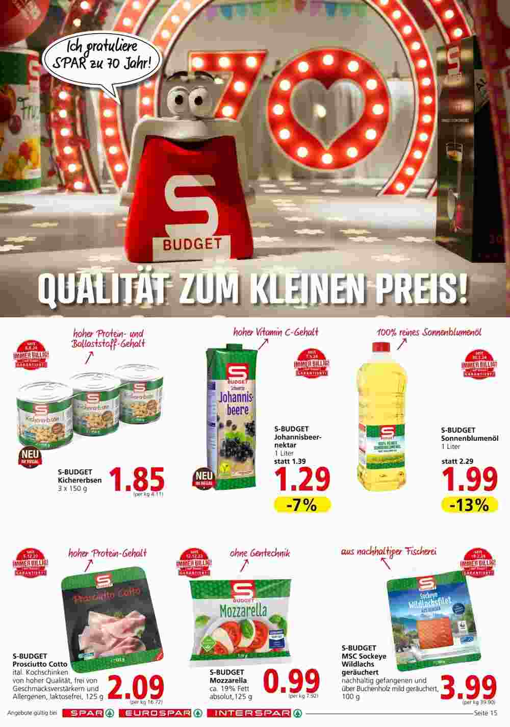 Spar Flugblatt (ab 05.09.2024) - Angebote und Prospekt - Seite 15