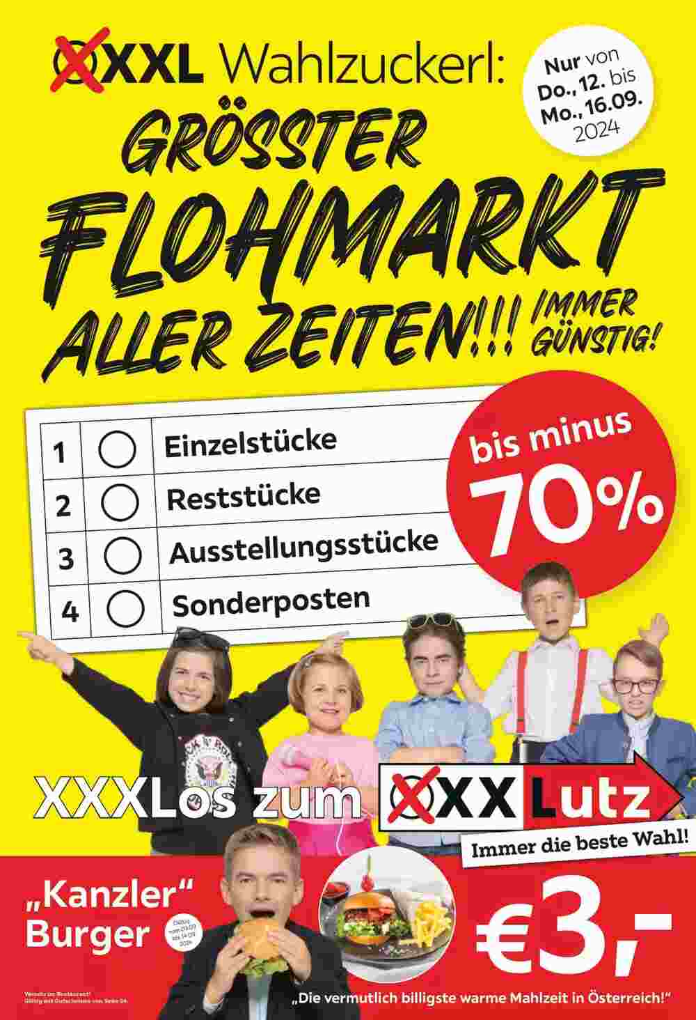 XXXLutz Flugblatt (ab 08.09.2024) - Angebote und Prospekt - Seite 1