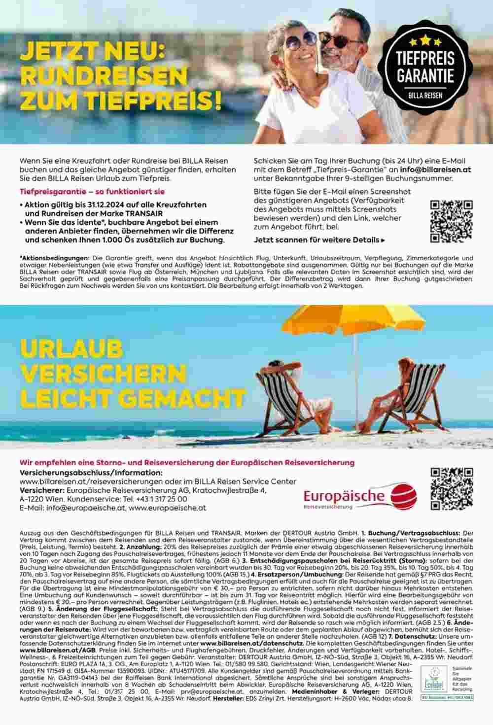 Billa Reisen Flugblatt (ab 09.09.2024) - Angebote und Prospekt - Seite 2