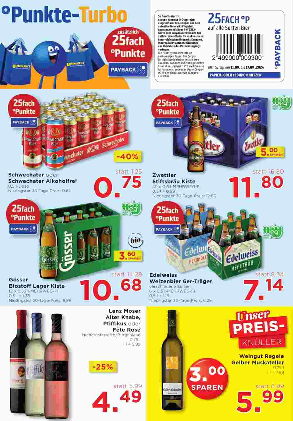 Unimarkt Flugblatt (ab 11.09.2024) - Angebote und Prospekt - Seite 10