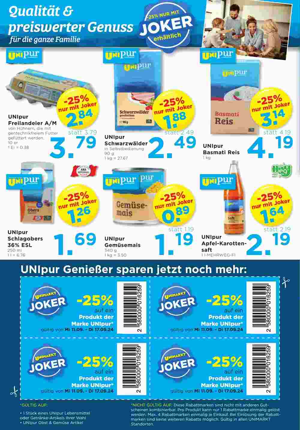 Unimarkt Flugblatt (ab 11.09.2024) - Angebote und Prospekt - Seite 12