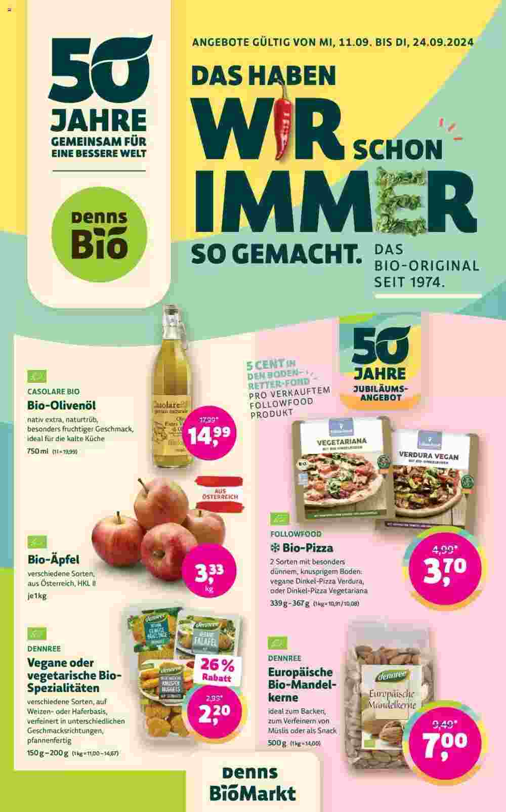 Denn's Biomarkt Flugblatt (ab 11.09.2024) - Angebote und Prospekt - Seite 1