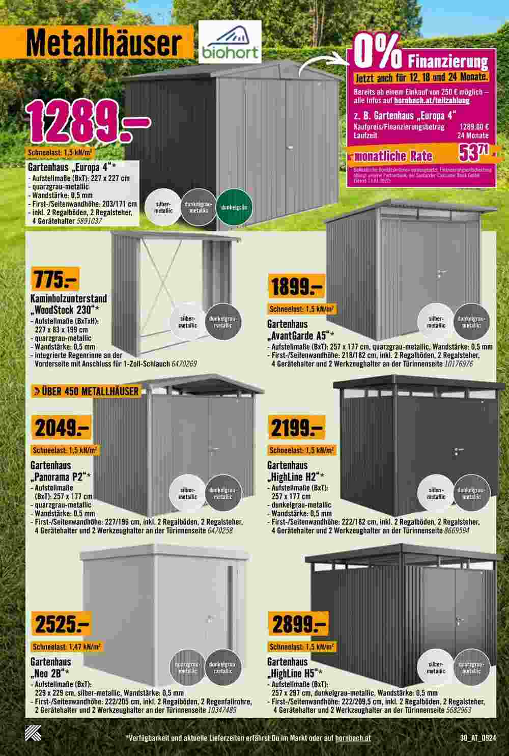 Hornbach Flugblatt (ab 11.09.2024) - Angebote und Prospekt - Seite 30