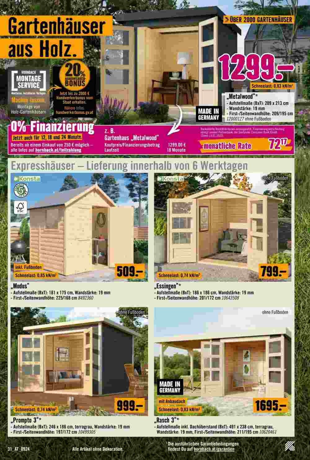 Hornbach Flugblatt (ab 11.09.2024) - Angebote und Prospekt - Seite 31