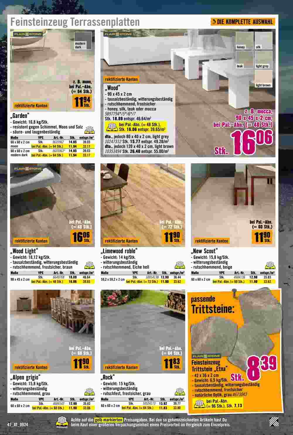 Hornbach Flugblatt (ab 11.09.2024) - Angebote und Prospekt - Seite 47