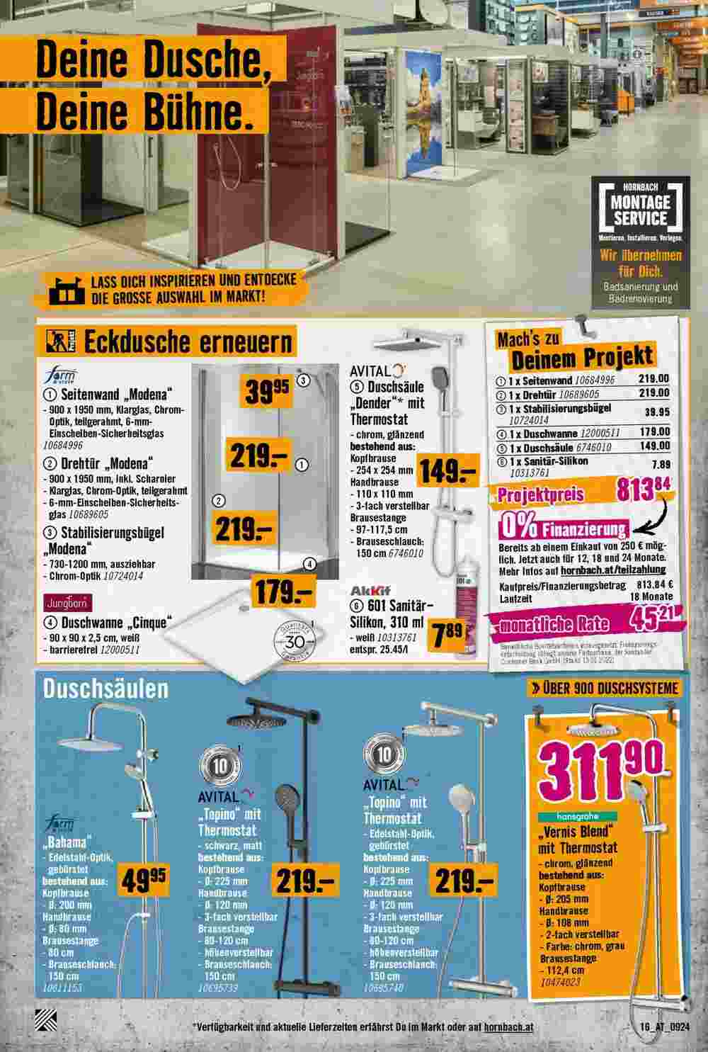 Hornbach Flugblatt (ab 11.09.2024) - Angebote und Prospekt - Seite 16