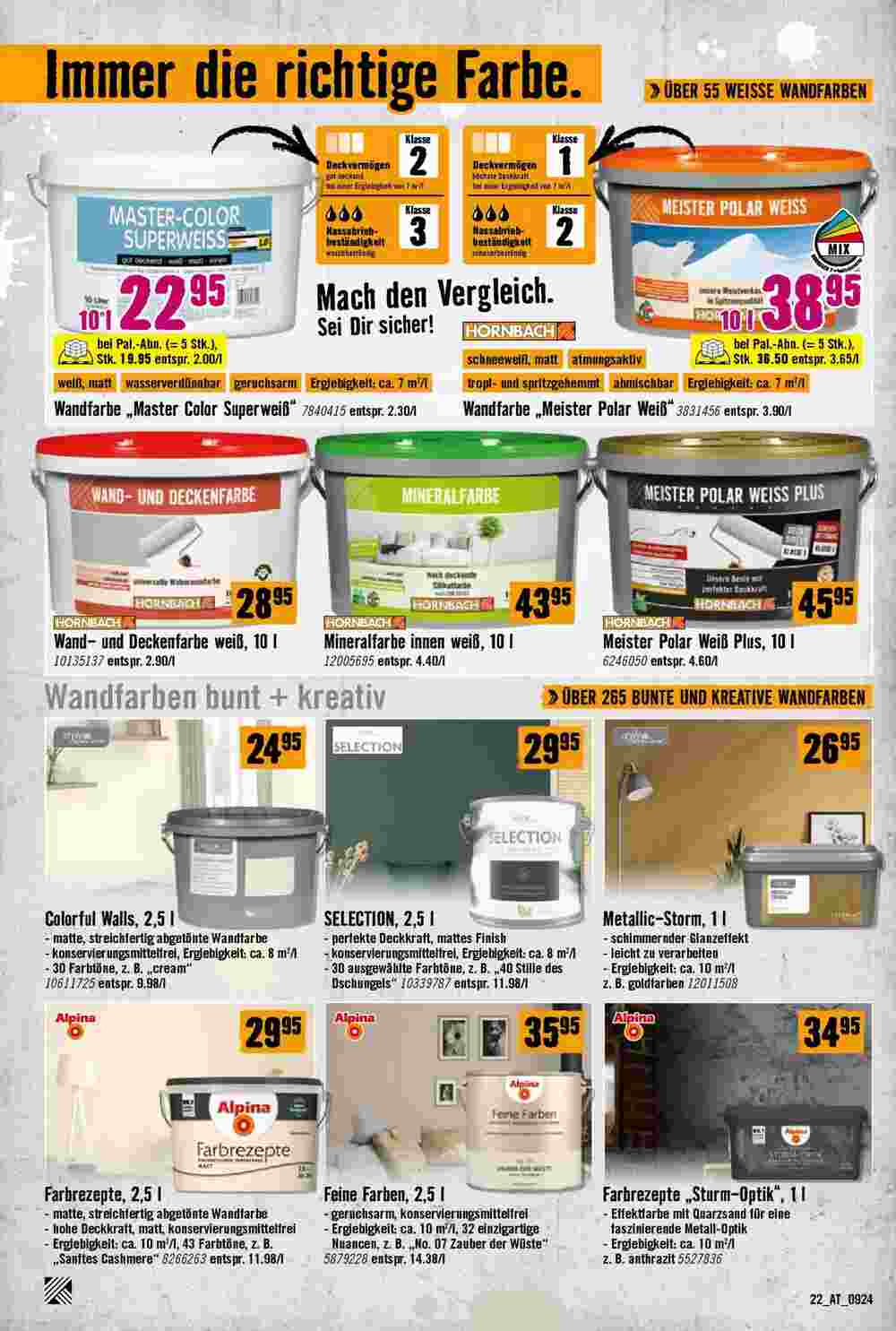 Hornbach Flugblatt (ab 11.09.2024) - Angebote und Prospekt - Seite 22