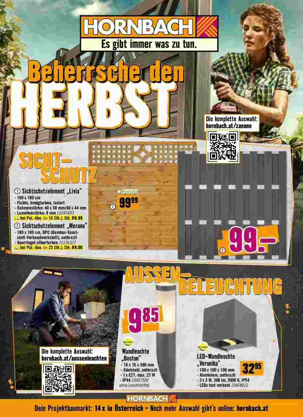 Hornbach Flugblatt (ab 11.09.2024) - Angebote und Prospekt - Seite 1