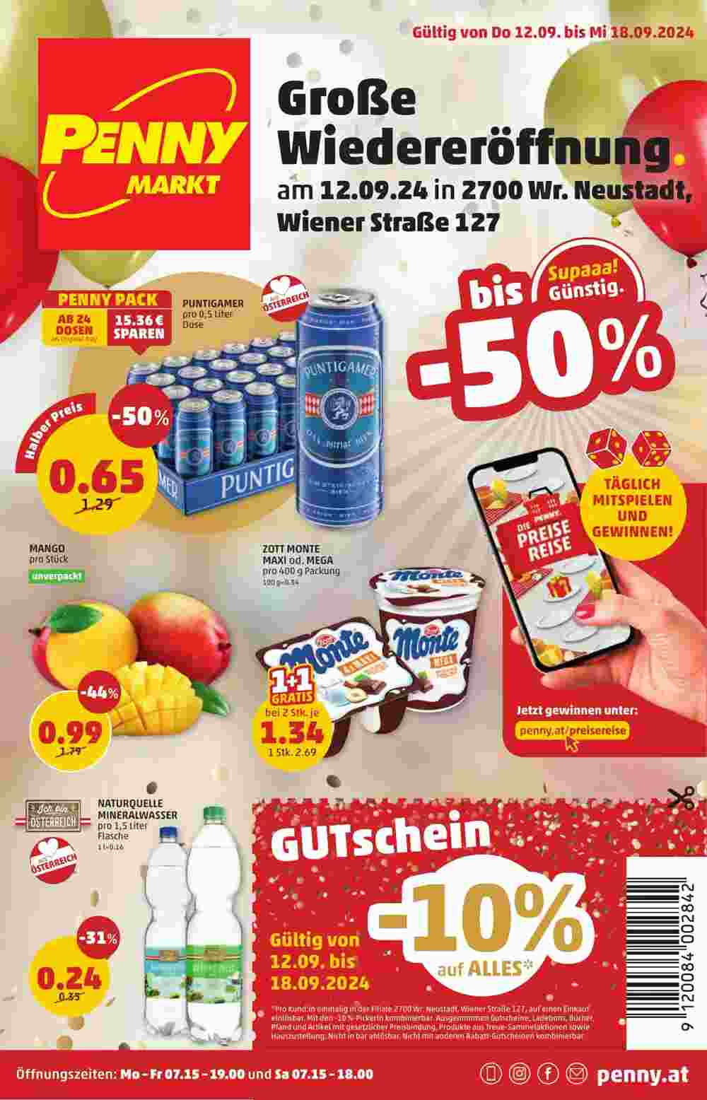 PENNY Flugblatt (ab 12.09.2024) - Angebote und Prospekt - Seite 1