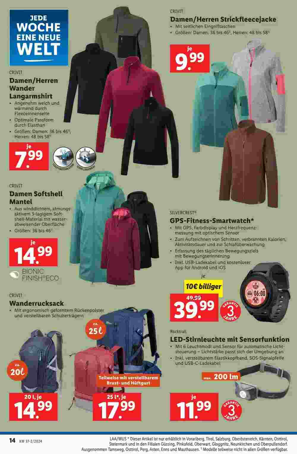 Lidl Flugblatt (ab 12.09.2024) - Angebote und Prospekt - Seite 14