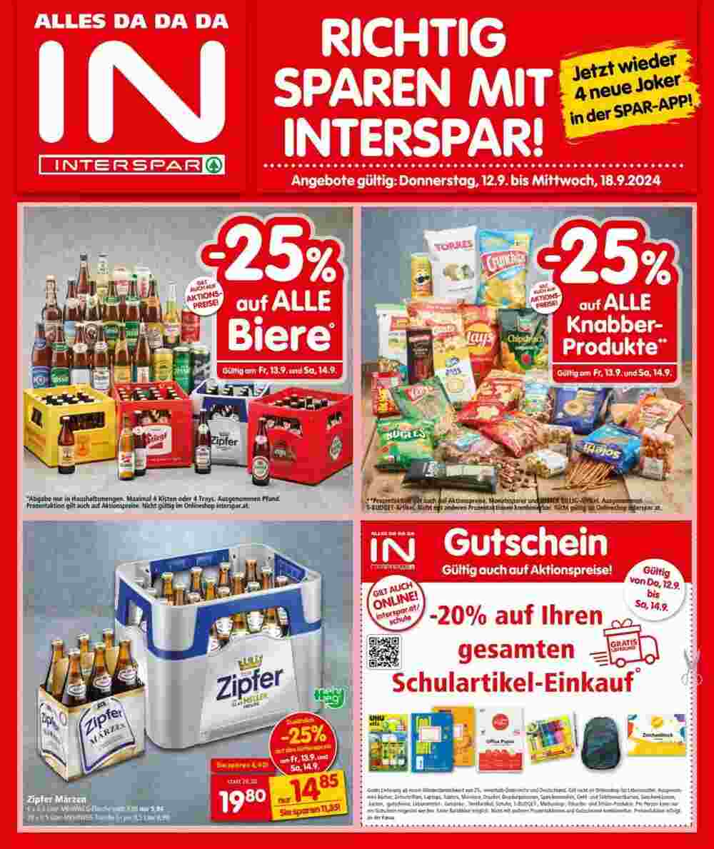 Interspar Flugblatt (ab 12.09.2024) - Angebote und Prospekt - Seite 1