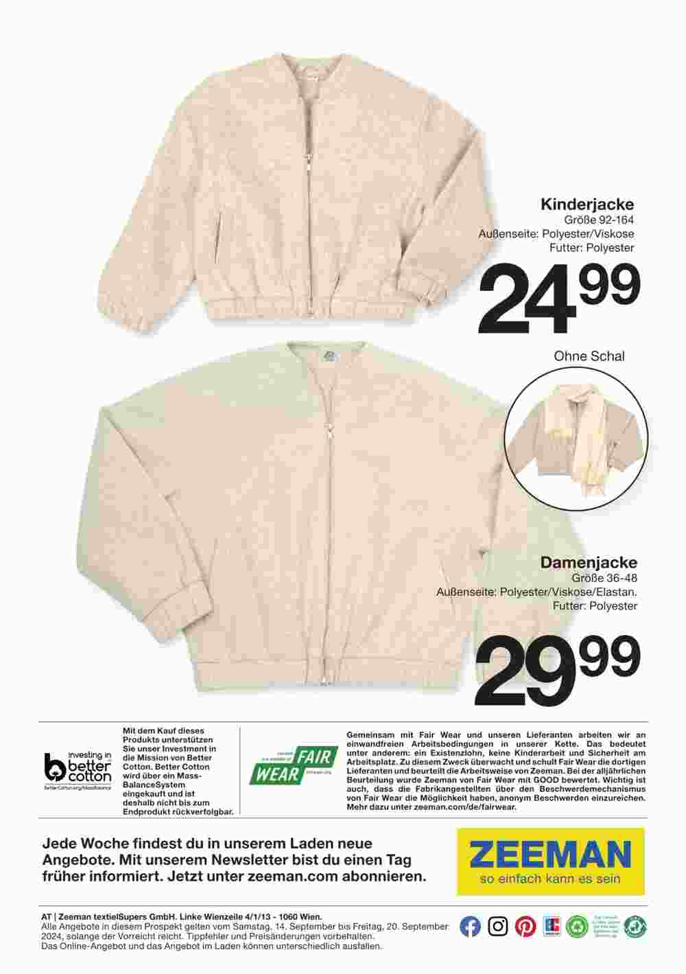 Zeeman Flugblatt (ab 14.09.2024) - Angebote und Prospekt - Seite 21