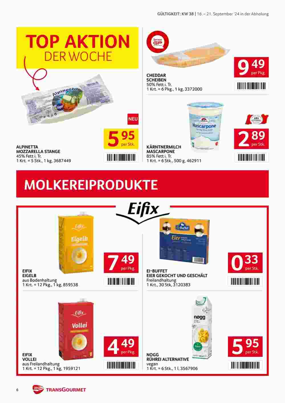 Transgourmet Flugblatt (ab 16.09.2024) - Angebote und Prospekt - Seite 6