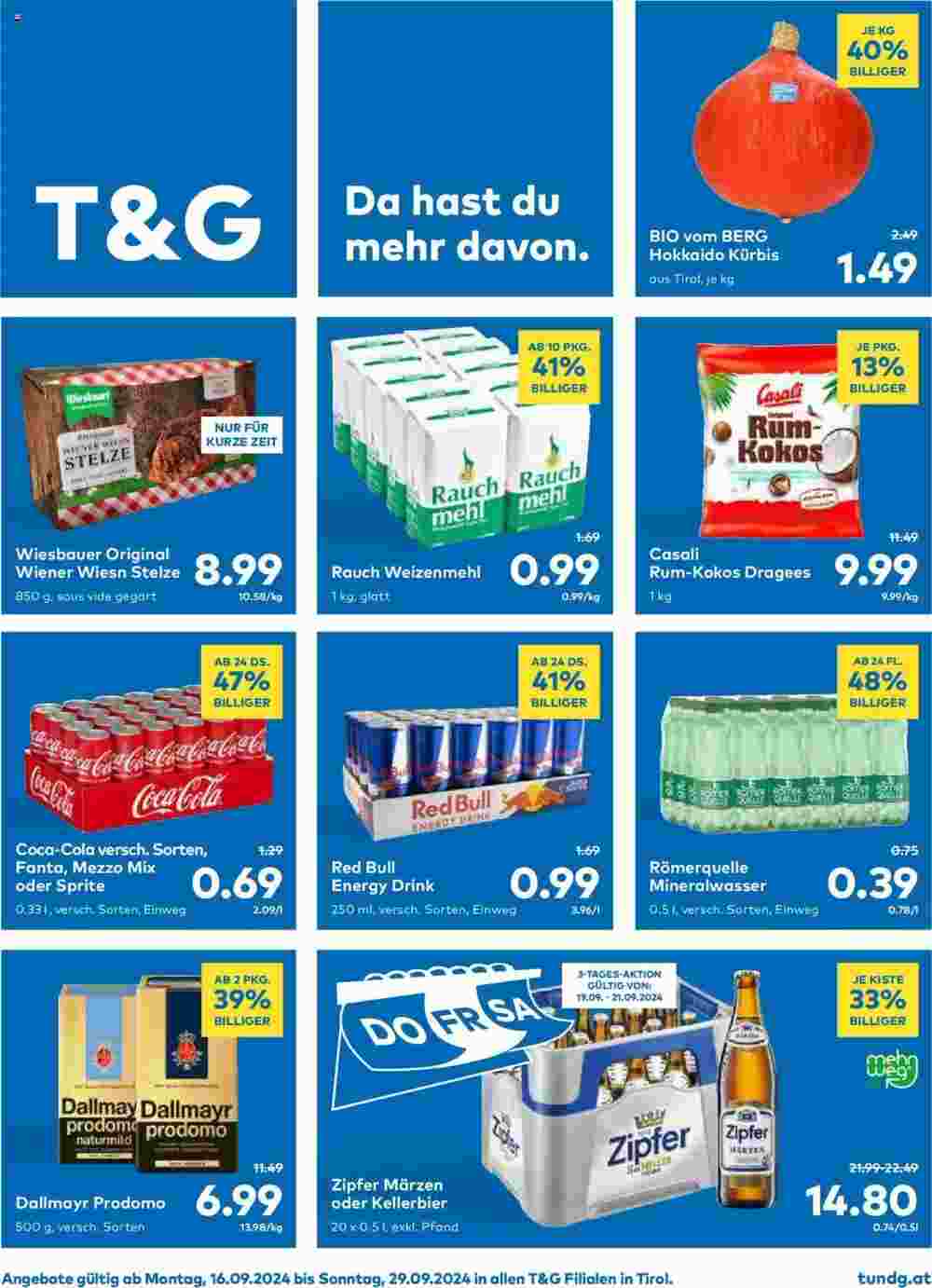 T&G Flugblatt (ab 16.09.2024) - Angebote und Prospekt - Seite 1