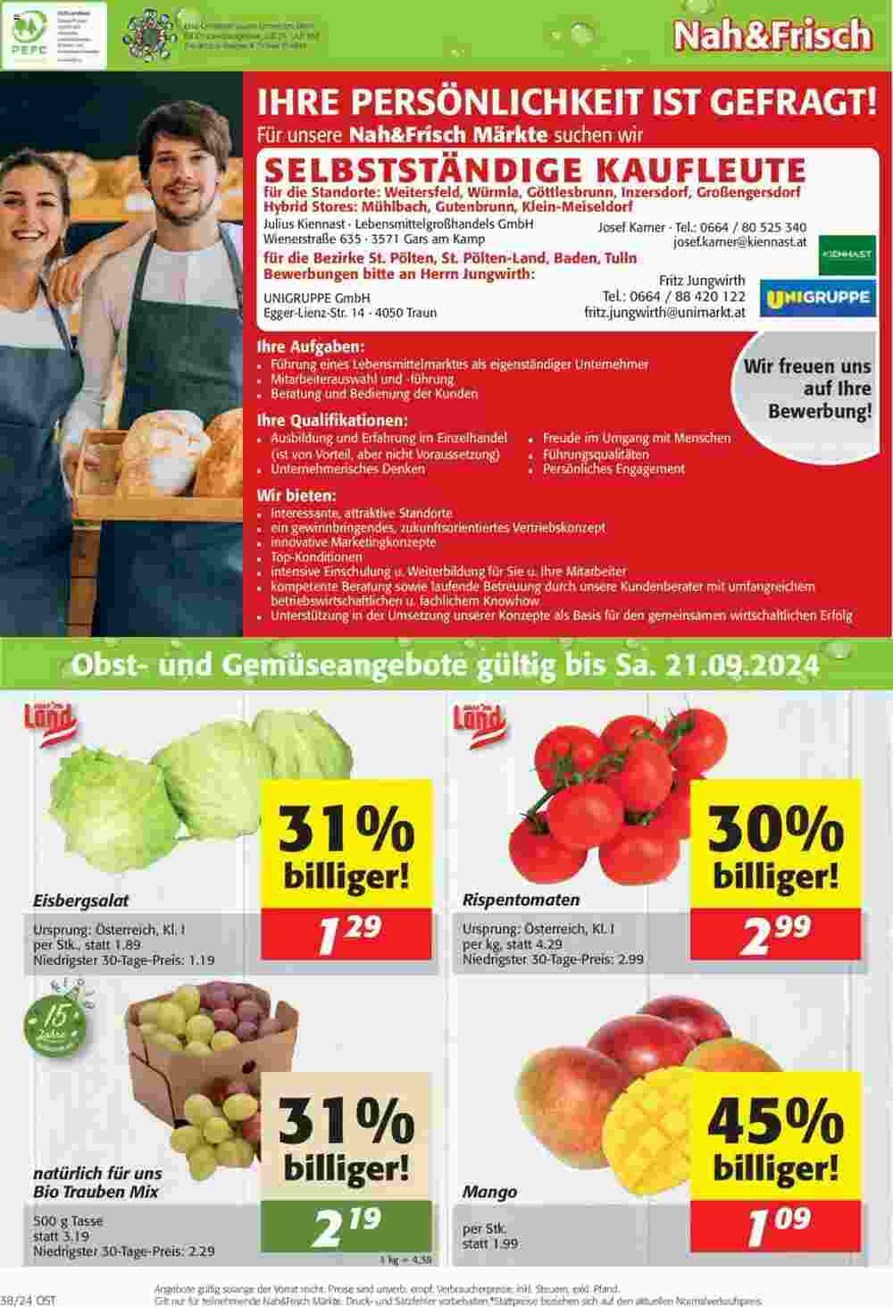 Nah&Frisch Flugblatt (ab 18.09.2024) - Angebote und Prospekt - Seite 8