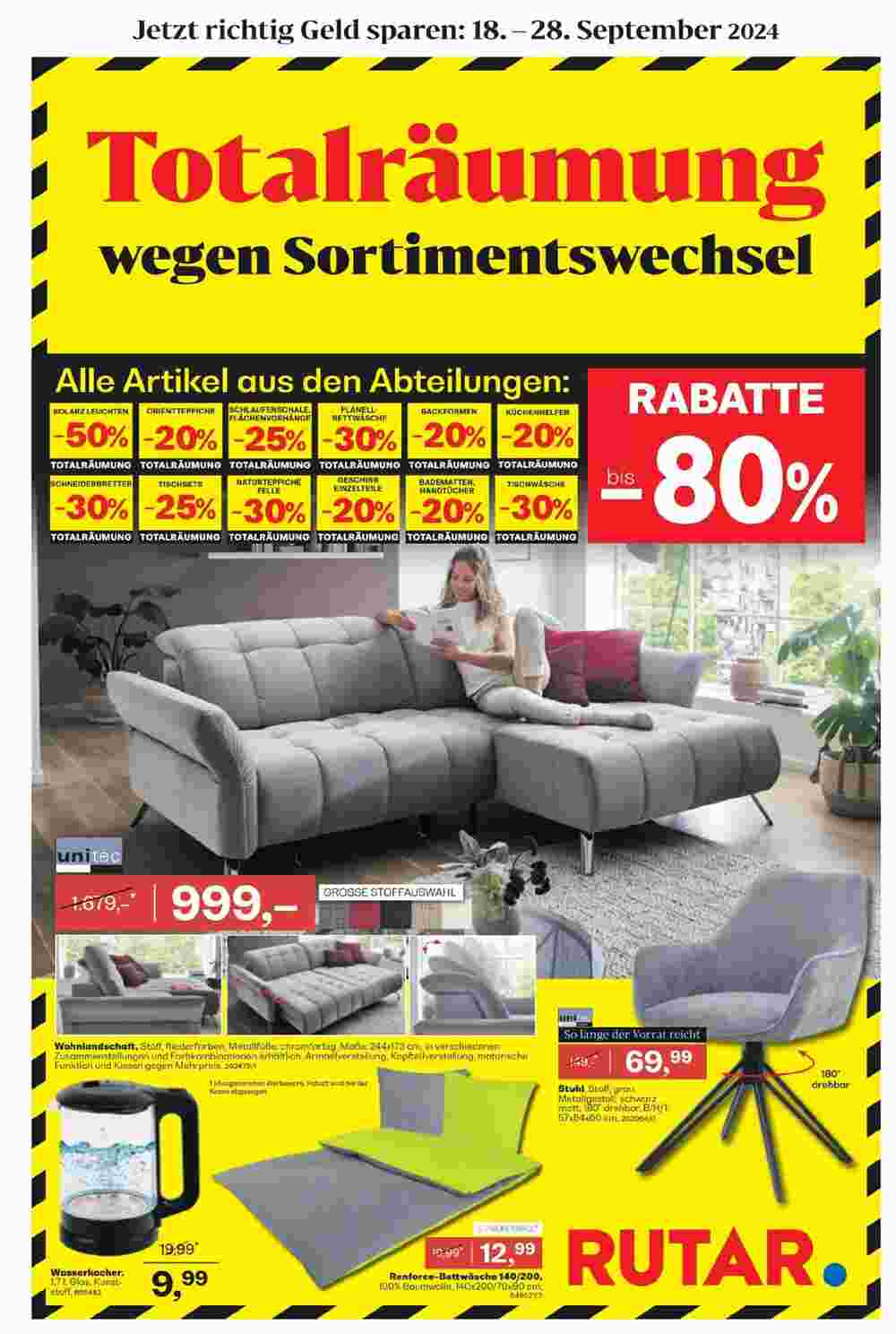 Rutar Flugblatt (ab 18.09.2024) - Angebote und Prospekt - Seite 1