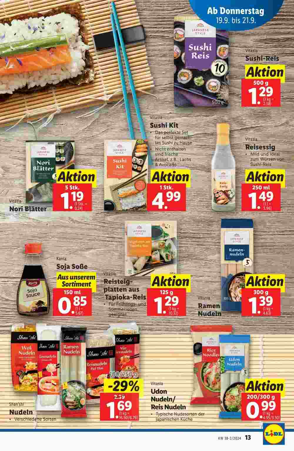 Lidl Flugblatt (ab 19.09.2024) - Angebote und Prospekt - Seite 13