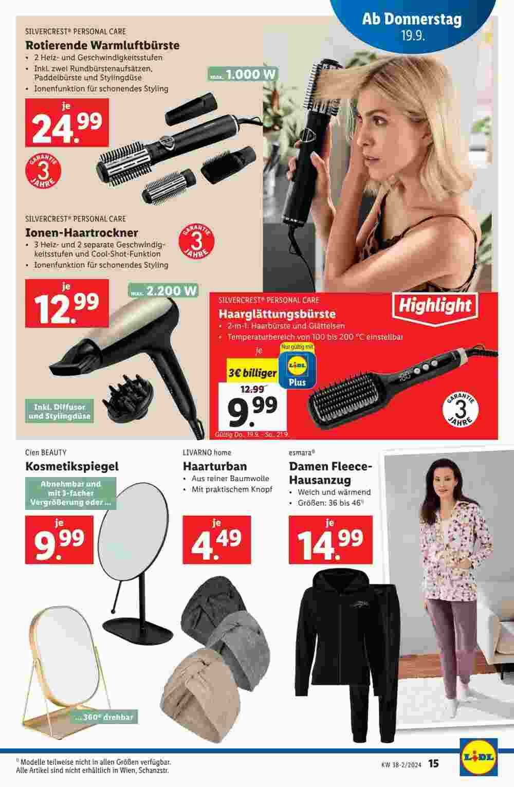 Lidl Flugblatt (ab 19.09.2024) - Angebote und Prospekt - Seite 15