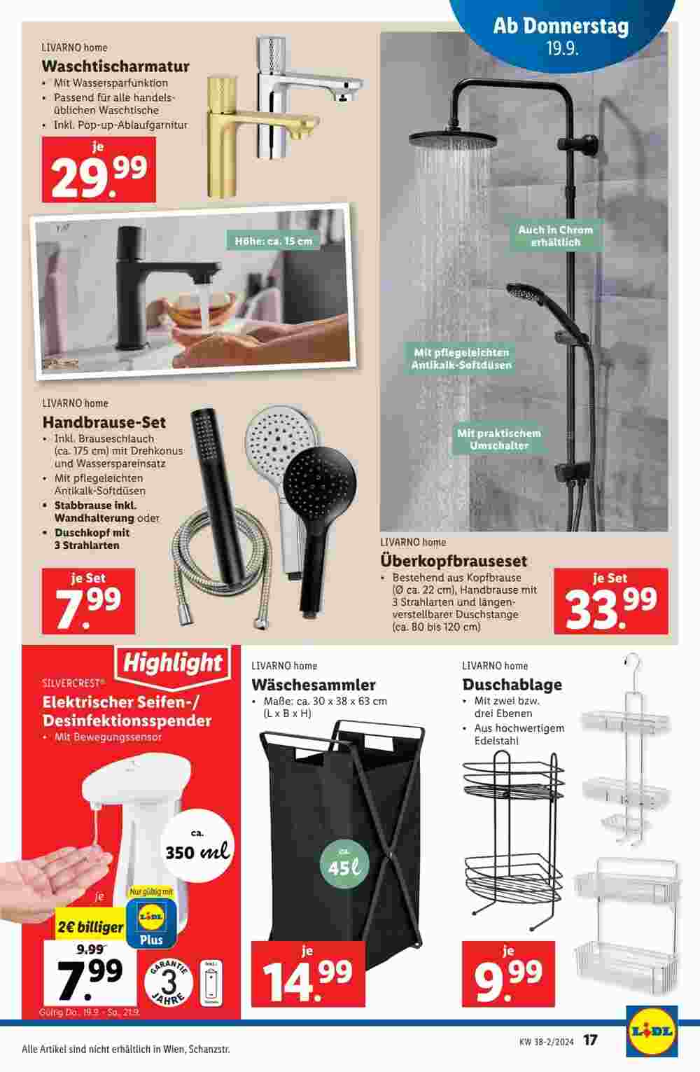 Lidl Flugblatt (ab 19.09.2024) - Angebote und Prospekt - Seite 17