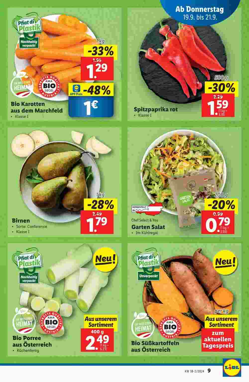 Lidl Flugblatt (ab 19.09.2024) - Angebote und Prospekt - Seite 9