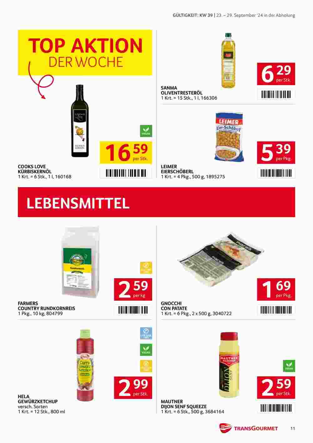 Transgourmet Flugblatt (ab 23.09.2024) - Angebote und Prospekt - Seite 11