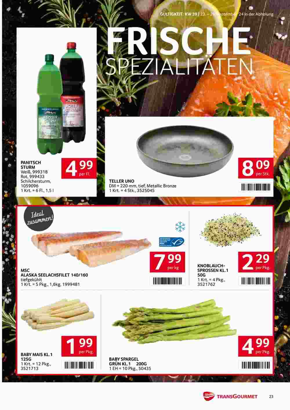 Transgourmet Flugblatt (ab 23.09.2024) - Angebote und Prospekt - Seite 23